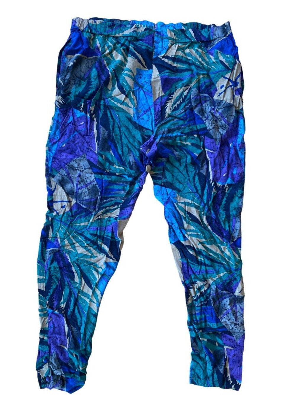 Vintage Forenza 80s Harem Pants Print MC Hammer Rayon Large - Picture 5 of 8